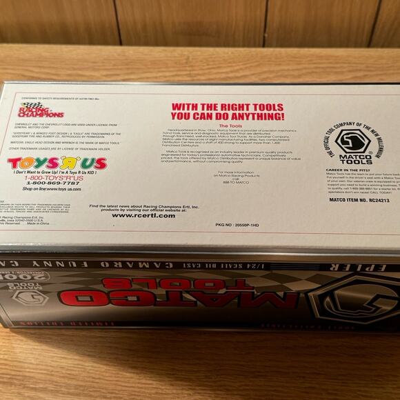 1:24 Racing‎ Jim Epler Toys “R” Us 2001 Chevy Camaro NHRA Funny Car Diecast 1/24 - Picture 9 of 9